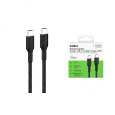 Дата кабель USB-C to USB-C 1.0m 240W black Belkin (CAB025HQ1MBK) - Фото