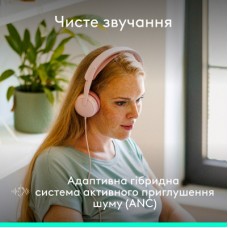 Навушники Logitech Zone Wired 2 USB Rose (981-001620) - Фото