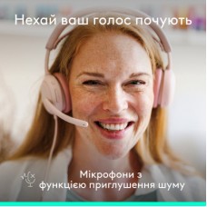 Навушники Logitech Zone Wired 2 USB Rose (981-001620) - Фото