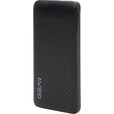 Батарея універсальна GEAR 10000 mAh, 10 W, USB-TypeC, 2*USB-A, Micro-USB, black (SL10)
