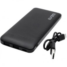 Батарея універсальна GEAR 10000 mAh, 10 W, USB-TypeC, 2*USB-A, Micro-USB, black (SL10) - Фото