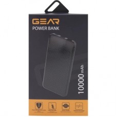 Батарея універсальна GEAR 10000 mAh, 10 W, USB-TypeC, 2*USB-A, Micro-USB, black (SL10) - Фото