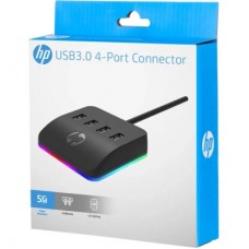 Концентратор HP USB 3.0 to 4xUSB 3.0 RGB black HP (HP_DHC-CT120) - Фото