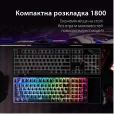 Клавіатура HyperX Origins 2 1800 HX Red USB UA Black (B4QS4AA) - Фото