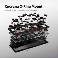 Клавіатура HyperX Origins 2 1800 HX Red USB UA Black (B4QS4AA) - Фото