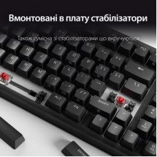 Клавіатура HyperX Origins 2 1800 HX Red USB UA Black (B4QS4AA) - Фото