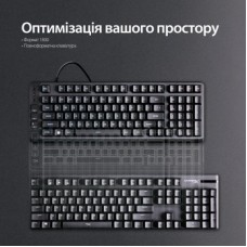 Клавіатура HyperX Eve 1800 USB UA Black (B7JE0AA) - Фото