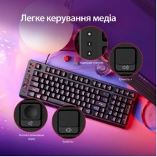 Клавіатура HyperX Eve 1800 USB UA Black (B7JE0AA) - Фото