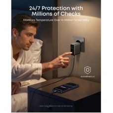 Зарядний пристрій Anker 2xUSB-C PD100W + 1xUSB GaN w Display + cable USB-C dark gray (B121BGZ1) - Фото