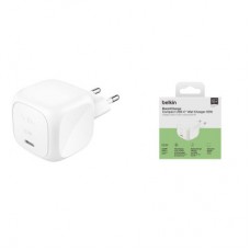 Зарядний пристрій Belkin USB-C PD65W GaN PPS white (WCA011KQWH)