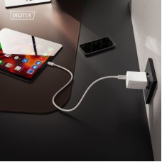 Зарядний пристрій Digitus 1xUSB-C + 1xUSB 30 W GaN (DA-10301) - Фото