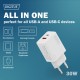 Зарядний пристрій Digitus 1xUSB-C + 1xUSB 30 W GaN (DA-10301) Зарядний пристрій Digitus 1xUSB-C + 1xUSB 30 W GaN (DA-10301)