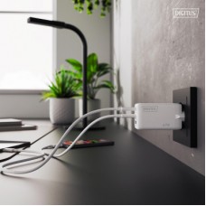 Зарядний пристрій Digitus 2xUSB-C + 1xUSB 67W GaN (DA-10303) - Фото
