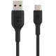 Дата кабель USB 2.0 AM to USB-C 0.15m 15 W PVC black Belkin (CAB001BT0MBK)