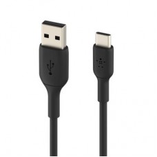 Дата кабель USB 2.0 AM to USB-C 0.15m 15 W PVC black Belkin (CAB001BT0MBK) - Фото