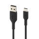 Дата кабель USB 2.0 AM to USB-C 0.15m 15 W PVC black Belkin (CAB001BT0MBK)
