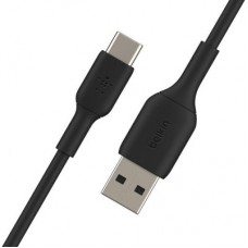 Дата кабель USB 2.0 AM to USB-C 0.15m 15 W PVC black Belkin (CAB001BT0MBK) - Фото