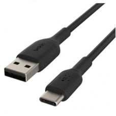 Дата кабель USB 2.0 AM to USB-C 0.15m 15 W PVC black Belkin (CAB001BT0MBK) - Фото
