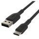 Дата кабель USB 2.0 AM to USB-C 0.15m 15 W PVC black Belkin (CAB001BT0MBK)