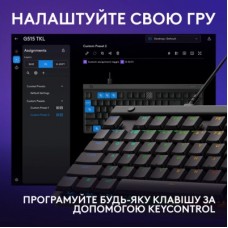 Клавіатура Logitech G515 TKL Cored GL Tactile RGB USB UA Black (920-014133) - Фото