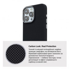 Чохол для мобільного телефона Armorstandart LikeCarbon2 MagCase Apple iPhone 16 Pro Max Kevlar Black (ARM88382) - Фото