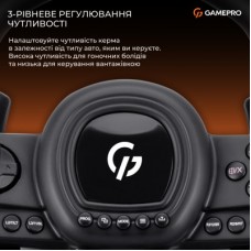 Руль GamePro RW038PM з педалями та коробкою передач PC/XBOX360/XBOXONE/SWITCH/PS3/PS4 (RW038PM) - Фото
