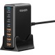 Зарядний пристрій Essager 4xUSB-C + 4xUSB 320 W GaN (EZC320W-QJB0G-Z)