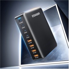 Зарядний пристрій Essager 4xUSB-C + 4xUSB 320 W GaN (EZC320W-QJB0G-Z) - Фото