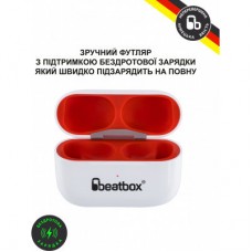 Наушники BeatBox PODS PRO 1 Wireless Charging White-Red (bbppro1wcwr) - Фото