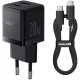 Зарядний пристрій Baseus 1xUSB-C PD20W + 1xUSB + cable USB-C to USB-C white (P10111608113-01) Зарядний пристрій Baseus 1xUSB-C PD20W + 1xUSB + cable USB-C to USB-C white (P10111608113-01)
