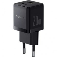 Зарядний пристрій Baseus 1xUSB-C PD20W + 1xUSB + cable USB-C to USB-C white (P10111608113-01) - Фото