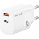 Зарядний пристрій Grand-X GaN 1xUSB-C + 1xUSB QC 3.0 36 W white (CH-360W)