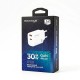 Зарядний пристрій Grand-X GaN 1xUSB-C + 1xUSB QC 3.0 36 W white (CH-360W)