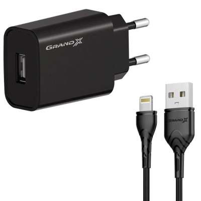 Зарядное устройство Grand-X GaN USB-C 30W QC3.0 white (CH-390W)
