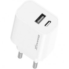 Зарядний пристрій Grand-X 1xUSB-C + 1xUSB 10.5 W OCP white (CH-21W) - Фото