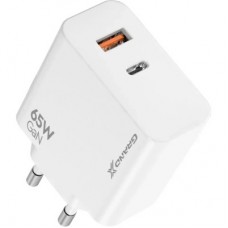 Зарядний пристрій Grand-X GaN 1xUSB-C + 1xUSB 65W PD3.0 QC4.0 AFC SCP FCP white (CH-960W) - Фото