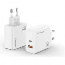 Зарядний пристрій Grand-X GaN 1xUSB-C + 1xUSB 65W PD3.0 QC4.0 AFC SCP FCP white (CH-960W) - Фото