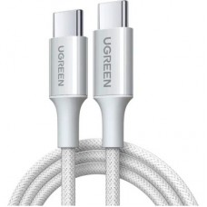 Дата кабель USB-C to USB-C 2.0m PD100W 5A braided L502 white Ugreen (35221) - Фото