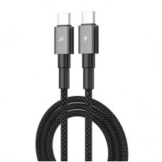 Дата кабель USB-C to USB-C 1.0m 100W black Grand-X (CC-08B) - Фото