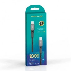 Дата кабель USB-C to USB-C 1.0m 100W black Grand-X (CC-08B) - Фото