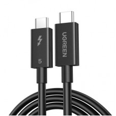 Дата кабель USB-C to USB-C 1.0m Thunderbolt 5 240 W 5 A 120Gbps 16/8/4K L703 black Ugreen (45996) - Фото