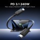 Дата кабель USB-C to USB-C 1.0m Thunderbolt 5 240 W 5 A 120Gbps 16/8/4K L703 black Ugreen (45996)