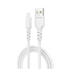 Дата кабель USB 2.0 AM to Lightning 1.0m 2.4A white Grand-X (PL-05W) - Фото