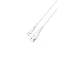 Дата кабель USB 2.0 AM to USB-C 1.0m 3A white Grand-X (PC-05W) - Фото