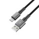 Дата кабель USB 2.0 AM to USB-C 1.0m 3A nylon black Grand-X (PC-08B) Дата кабель USB 2.0 AM to USB-C 1.0m 3A nylon black Grand-X (PC-08B)