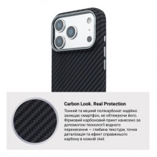 Чохол для мобільного телефона Armorstandart LikeCarbon2 MagCase Apple iPhone 17 Pro Max Carbon Black (ARM86259) - Фото