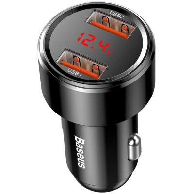 Зарядное устройство Baseus Magic Series Dual QC 2x3.0, display, black (CCMLC20A-01)