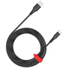 Дата кабель USB 2.0 AM to USB-C 2.0m 18 W TPE black Canyon (CNS-AC18SC20B) - Фото