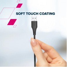 Дата кабель USB 2.0 AM to USB-C 2.0m 18 W TPE black Canyon (CNS-AC18SC20B) - Фото