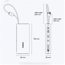 Батарея універсальна Baseus 25000 mAh EnerFill FC41 145W, PD/3.1, QC/4.0, Black (E0028H01) - Фото
